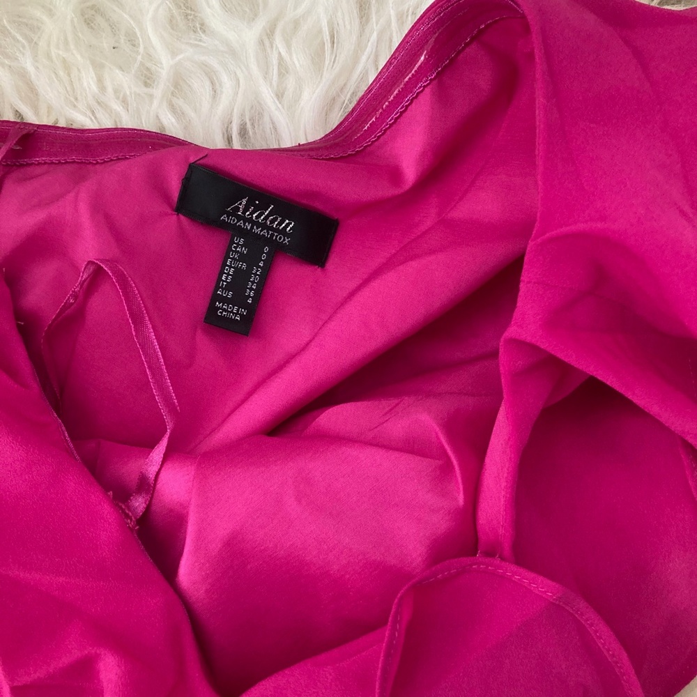 Aidan by Aidan Mattox Pink One Shoulder Dress - Picture 8 of 8